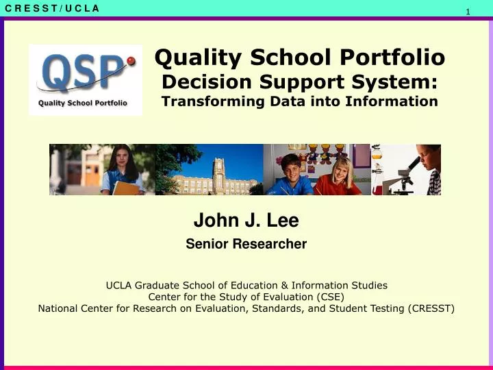 quality school portfolio decision support system transforming data into information