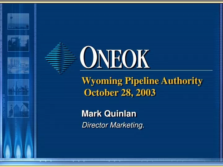 wyoming pipeline authority october 28 2003