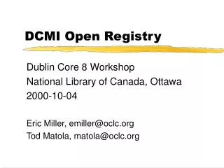 DCMI Open Registry