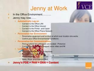 Jenny at Work