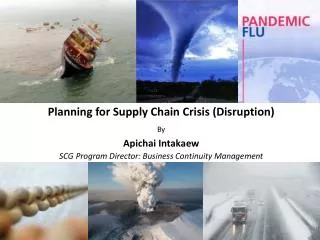 Planning for Supply Chain Crisis (Disruption) By
