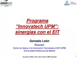 programa innovatech upm sinergias con el eit