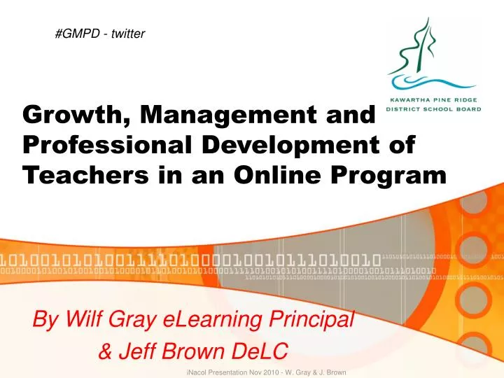growth management and professional development of teachers in an online program