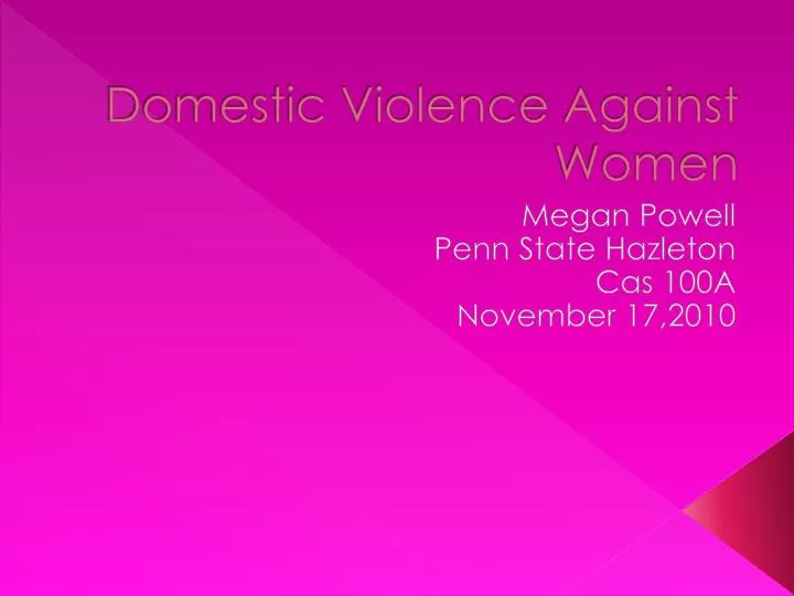 domestic violence against women