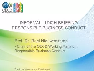 INFORMAL LUNCH BRIEFING RESPONSIBLE BUSINESS CONDUCT