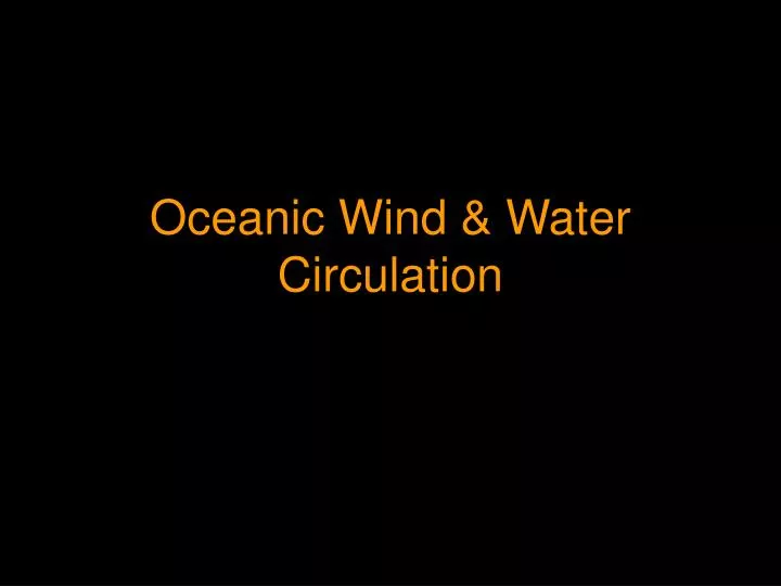 oceanic wind water circulation