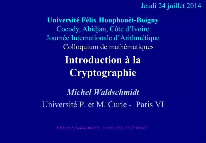 introduction la cryptographie
