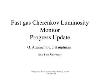 Fast gas Cherenkov Luminosity Monitor Progress Update