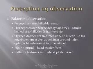 perception og observation