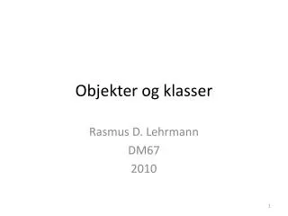 objekter og klasser