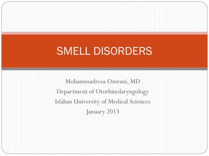 smell disorders