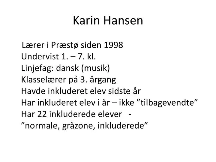 karin hansen