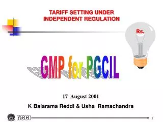 17 August 2001 K Balarama Reddi &amp; Usha Ramachandra