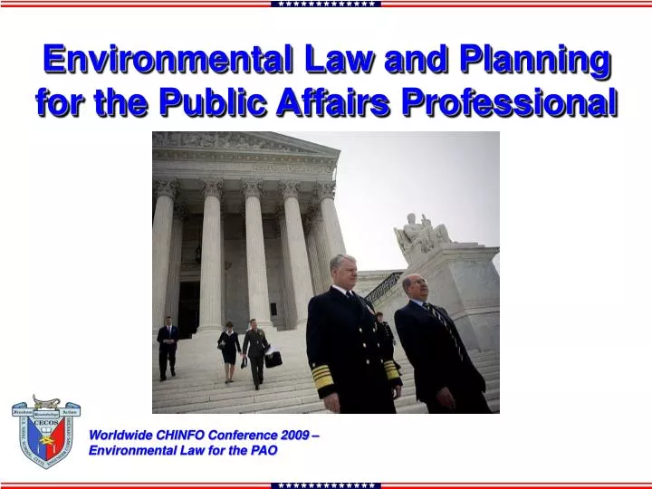 environmental law and planning for the public affairs professional