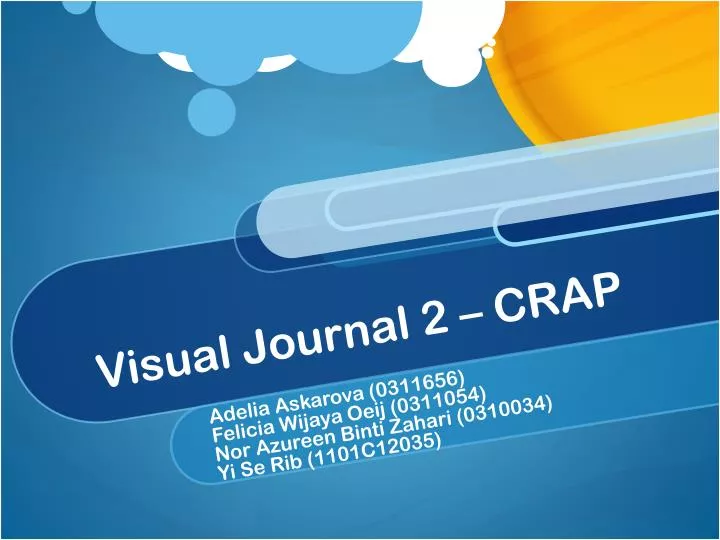 visual journal 2 crap
