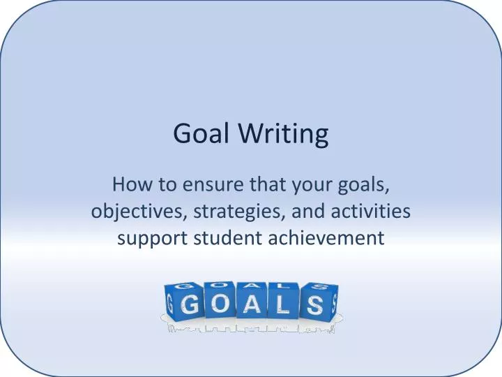 goal writing