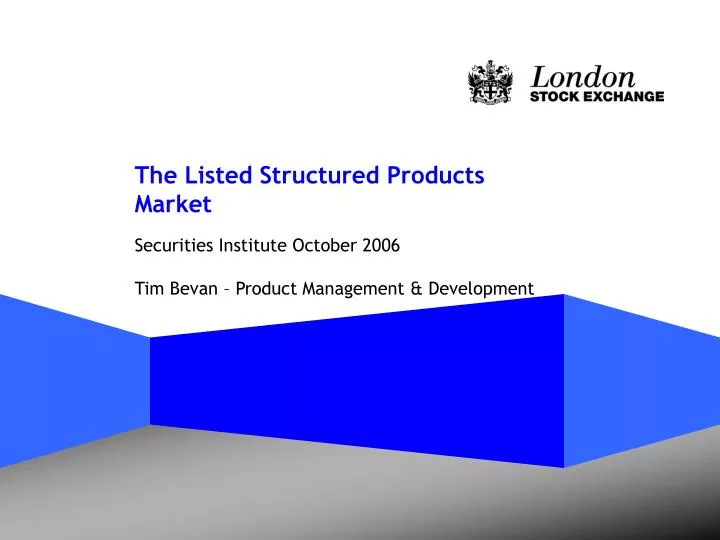 the listed structured products market