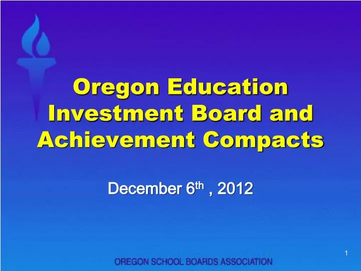 oregon education investment board and achievement compacts
