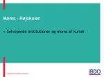 Moms - Højskoler - slide 1