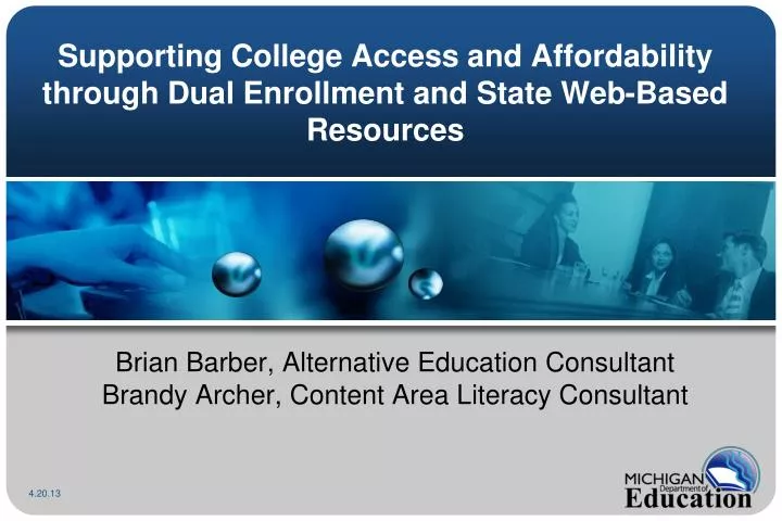supporting college access and affordability through dual enrollment and state web based resources
