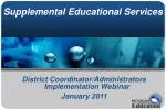 Supplemental Educational Services - slide 1