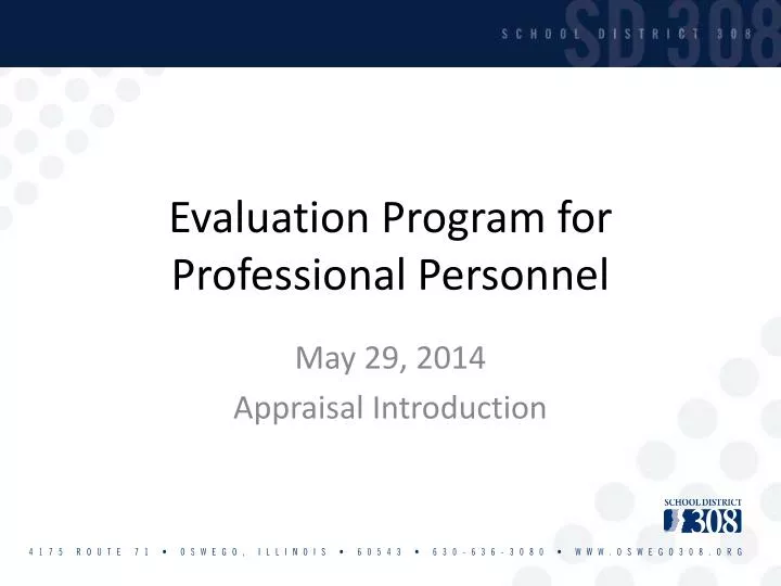 evaluation program for professional personnel