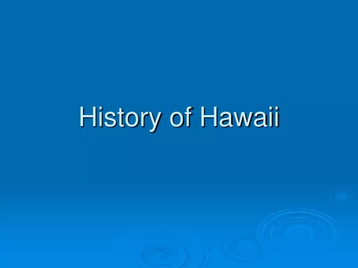 history of hawaii
