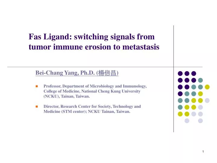fas ligand switching signals from tumor immune erosion to metastasis