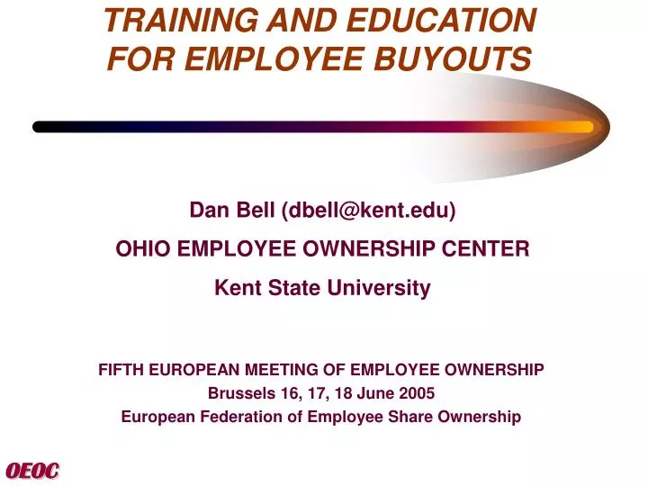 training and education for employee buyouts