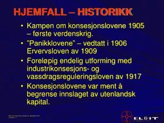 hjemfall historikk