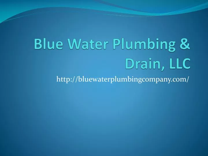 blue water plumbing drain llc