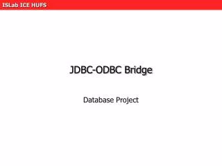 jdbc odbc bridge