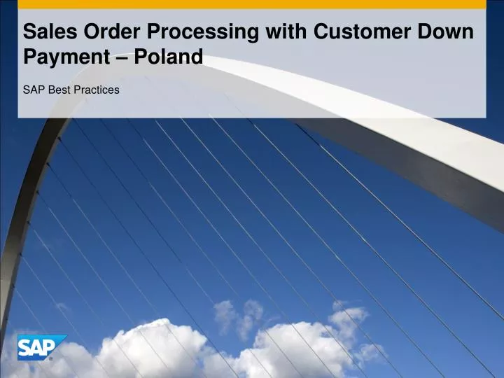 sales order processing with customer down payment poland