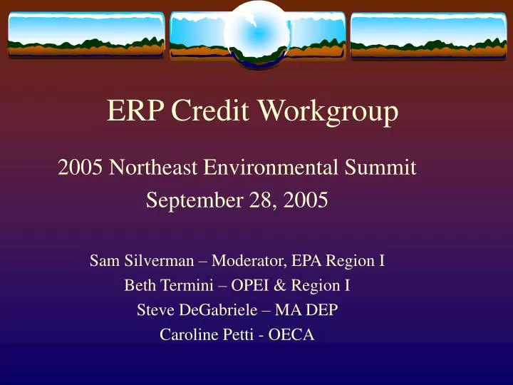 erp credit workgroup