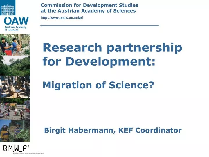 research partnership for development migration of science