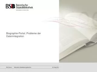 biographie portal probleme der datenintegration