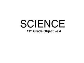 11 th Grade Objective 4