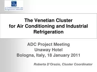The Venetian Cluster for Air Conditioning and Industrial Refrigeration