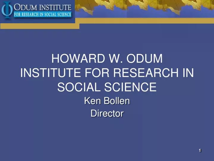 howard w odum institute for research in social science