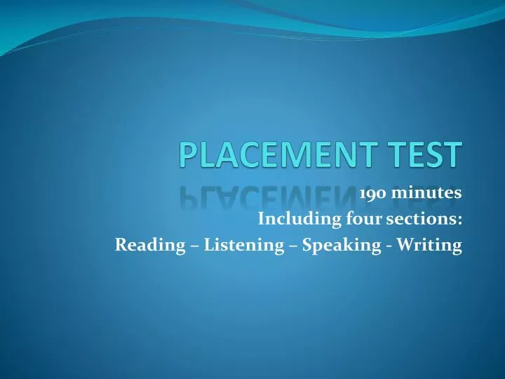 placement test