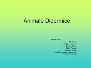 animale didermice