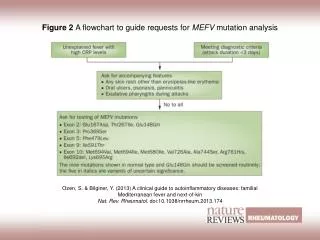 Figure 2 A flowchart to guide requests for MEFV mutation analysis
