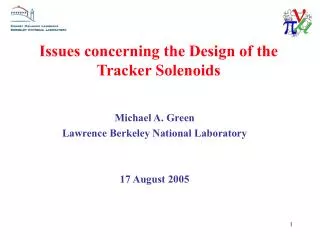 Issues concerning the Design of the Tracker Solenoids