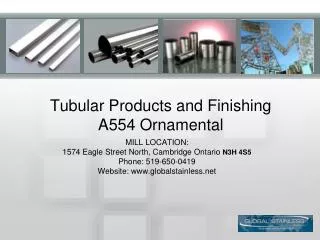 Tubular Products and Finishing A554 Ornamental