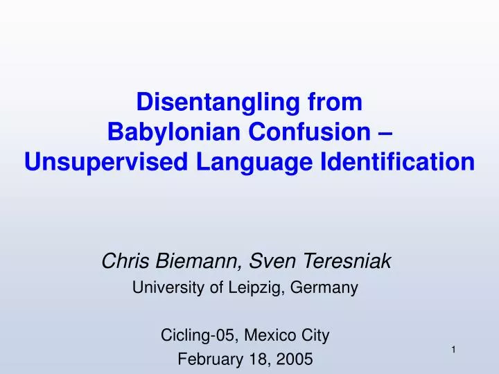 disentangling from babylonian confusion unsupervised language identification
