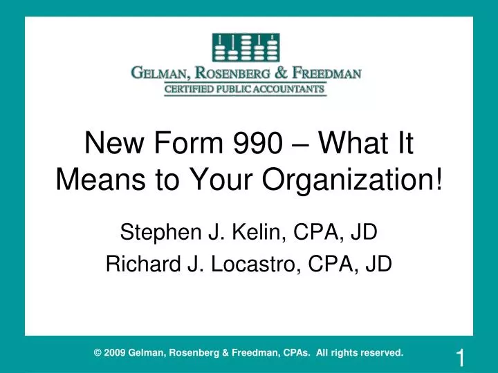 new form 990 what it means to your organization