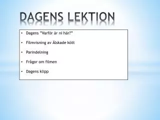 dagens lektion