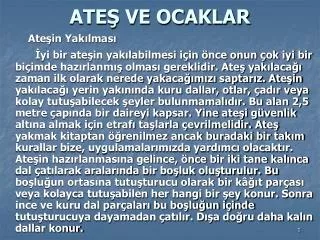 ate ve ocaklar