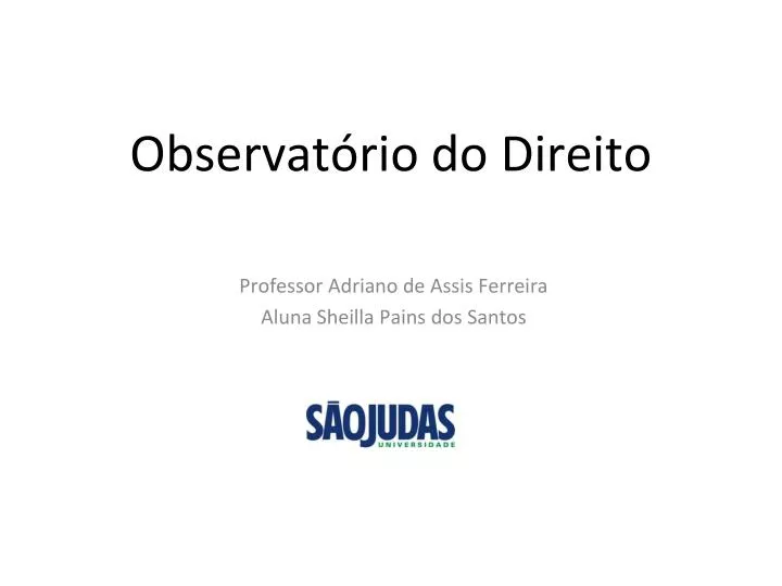 observat rio do direito