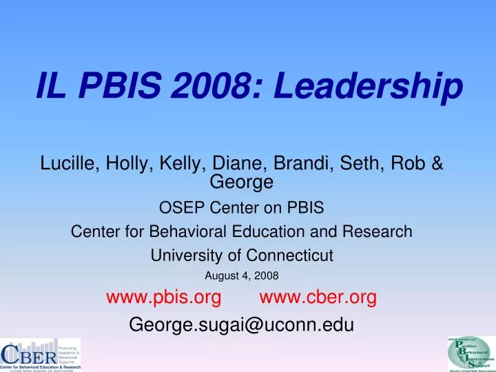 il pbis 2008 leadership